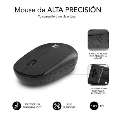 Souris et Tapis de Souris Gaming Subblim Harm XL Noir