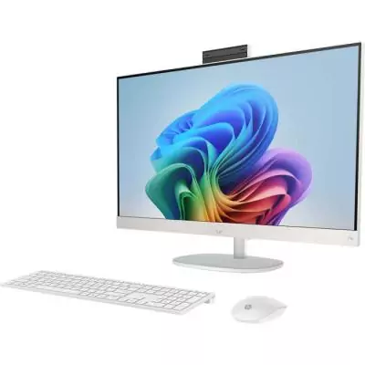 PC Tout-en-un HP 27-cr0074nf - Windows 11 - 27 FHD IPS - Ryzen 7 7730U - RAM 16Go - Stockage 512Go SSD - Clavier et souris sans