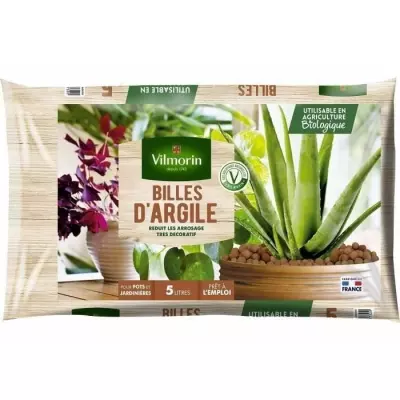Terreau VILMORIN Billes d'argile 5 L - Plus responsable et Made in France