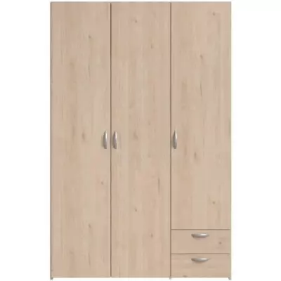 Armoire VARIA chêne - 3 portes - 2 tiroirs - Fabriqué en France