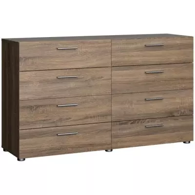 Commode NASH 8 tiroirs - Moderne et Spacieuse - L 140 cm