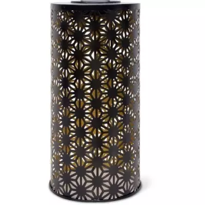 Lampe solaire GARDEN ID Colonne Or-Noir - 6 à 8h lumière - Batterie AAA