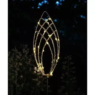 Balise solaire élégante - Lanterne GARDEN ID Épi Doré Ø11 h81 cm