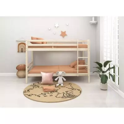 Lits superposés séparables enfant en pin massif naturel - 2x90x190 cm
