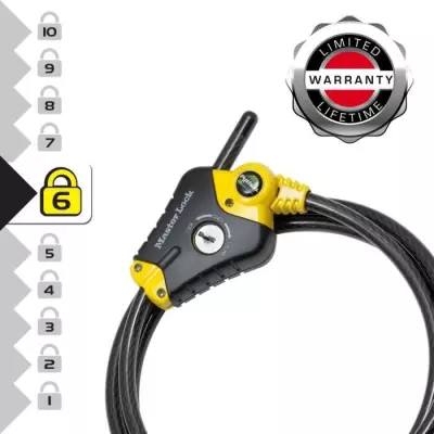 Antivol MASTER LOCK Python 8433EURD - Longueur ajustable jusqu'à 1,8m