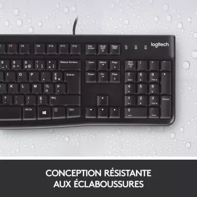 Clavier filaire Logitech K120 Business Noir - Pratique et professionnel