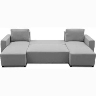 Canapé d'angle convertible PHARELL 5/6 places - Tissu souris Canapé d'angle convertible PHARELL 5/6 places - Tissu souris