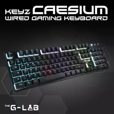 Clavier LED Gaming Keyz-Caesium Numér Glab - Pack compact