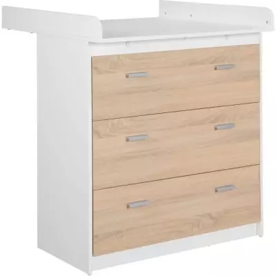 Ensemble Chambre Bébé ROBA - Gabriella - Lit Evolutif + Commode Compacte