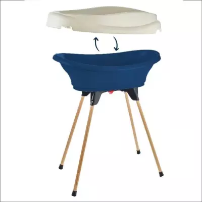 Pack table à langer et baignoire THERMOBABY - VASCO - Bleu Océan