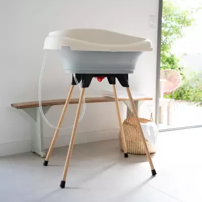 Pack table à langer et baignoire THERMOBABY - VASCO - Bleu Océan