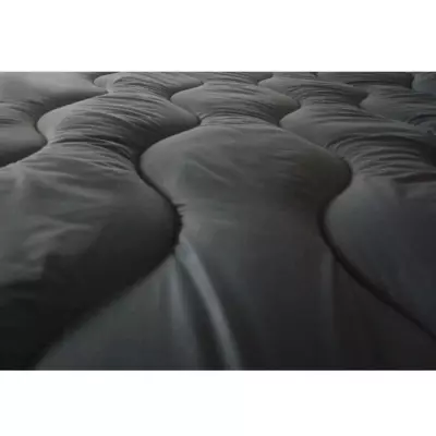 Couette chaude bicolore ABEIL - 140 x 200 cm - Blanc et gris