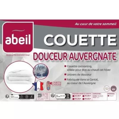 Couette chaude 400gr/m² Douceur Auvergnate 140x200 cm - COUETTE