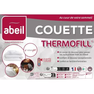 Couette chaude ABEIL 400gr/m² Thermofill 220x240cm