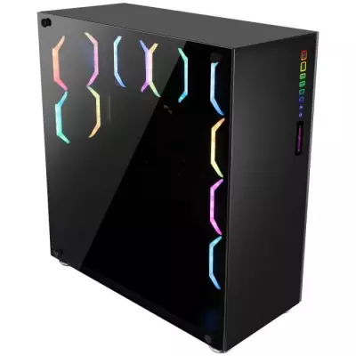 Boîtier PC ABKONCORE R780 Sync - Éclairage RGB - Noir - Verre trempé - E-ATX