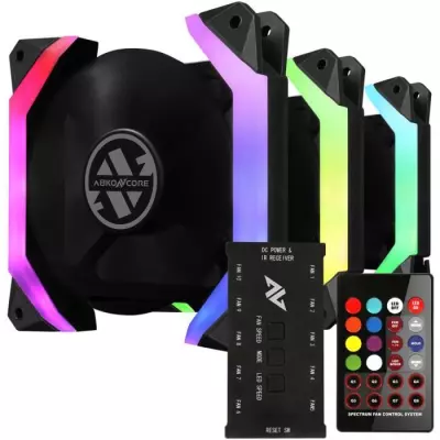 Ventilateur 120mm A-RGB ABKONCORE Spider Spectrum Sync (Pack de 3)