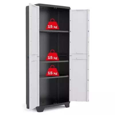 Armoire de rangement KETER LINEAR - Noir / Gris - 68 x 39 x 173 cm