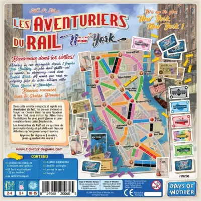 Jeu de société Les Aventuriers du Rail : New York - Compact et excitant