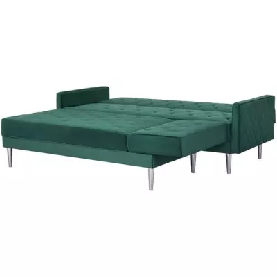 Canapé d'angle réversible 3 places ISTANA -Velours Vert- - Design Responsable