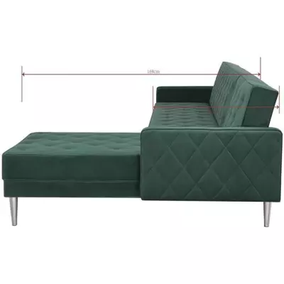 Canapé d'angle réversible 3 places ISTANA -Velours Vert- - Design Responsable