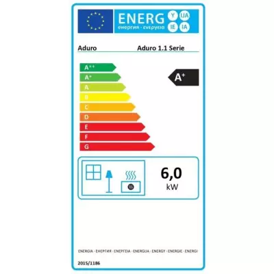 Poêle à bois ADURO 1.1SK 50315 6 KW - Stratite Gris