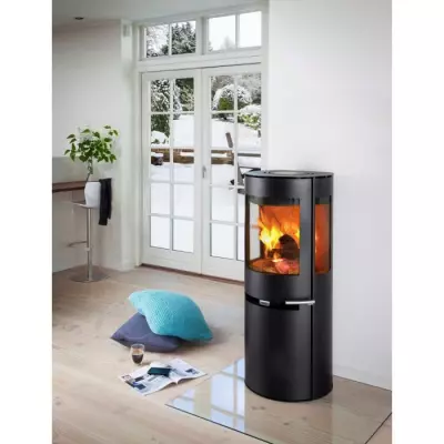 Poêle à bois ADURO 9.5 - Puissance 6 KW - Noir