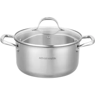 Marmite Arthur Martin 24 cm avec couvercle - Acier Inoxydable