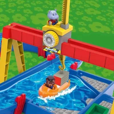 Circuit aquatique Smoby Aquaplay - Port à container + 5 accessoires