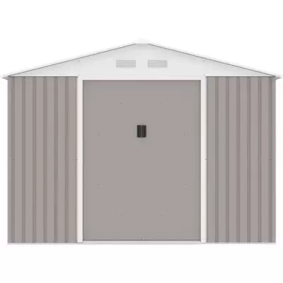 Abri de jardin en métal - Kit d'ancrage inclus - Taupe