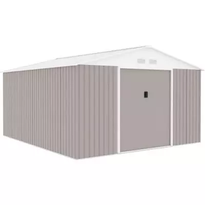 Abri de jardin métal 12,99m² - Kit d'ancrage inclus