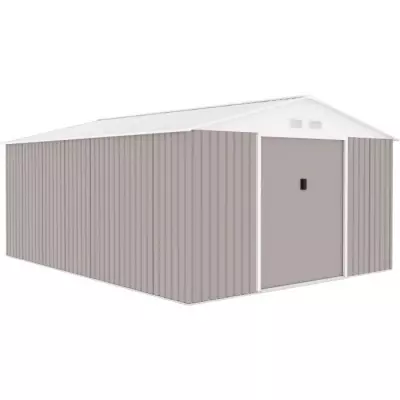 Abri de jardin métal 15,16m² - 2 portes coulissantes - Taupe Abri de jardin métal 15,16m² - 2 portes coulissantes - Taupe