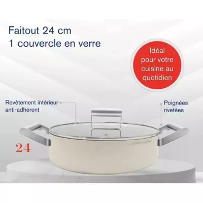 Faitout Arthur Martin AM6523 24 cm - Aluminium Forgé - Induction + Four