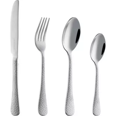 Ménagères ARTHUR MARTIN AM4463 - 24 pièces - Acier inoxydable - Finition martelé Ménagères ARTHUR MARTIN AM4463 - 24 pièces - Acier inoxydable - Finition martelé