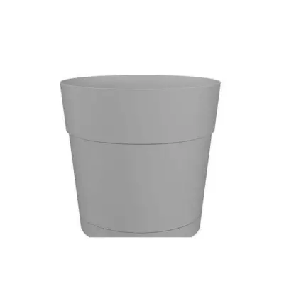 Pot à fleurs moderne CAPRI LARGE - Réservoir d'eau - Gris clair
