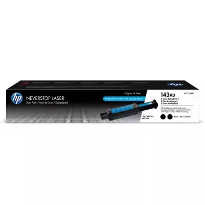 HP Kit de recharge de toner noir Neverstop authentique 143AD (double pack) HP Kit de recharge de toner noir Neverstop authentique 143AD (double pack)