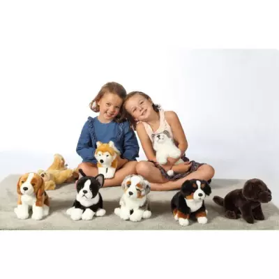 Peluche Chien Bouledogue Français GIPSY TOYS - Assis 25 cm | Peluche de qualité supérieure