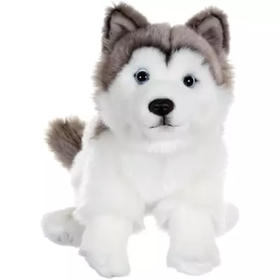 Peluche Chien Husky GIPSY TOYS 25 cm - Doux et Realiste