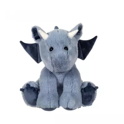 Peluche Dragon Trendy, Bleu Jeans 30 cm - Dimensions: 39x36x17 cm