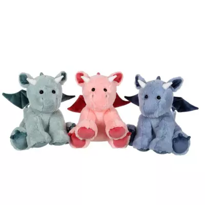 Peluche Dragon Trendy Vert d'Eau 30 cm - Format compact