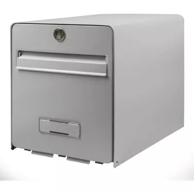Boîte aux lettres Favor en acier galvanisé - 2 portes - Gris - 39x32x29 cm