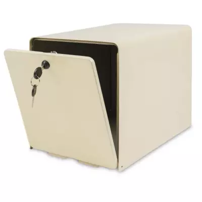 Boîte aux lettres Favor en acier galvanisé - 2 portes - Beige clair - Dimensions compactes