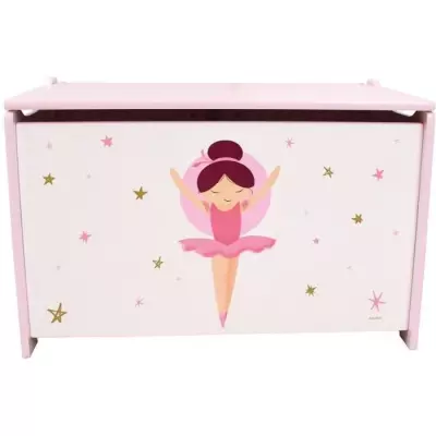 Coffret à jouets en bois Danseuse Ballerine FUN HOUSE - H.40 x L.58 x P.36 cm