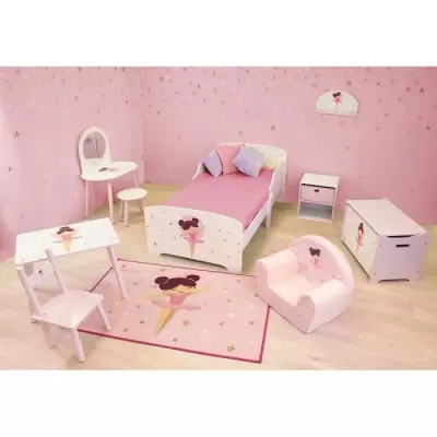 Coffret à jouets en bois Danseuse Ballerine FUN HOUSE - H.40 x L.58 x P.36 cm