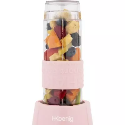 Mini blender rose pastel - 300 W - 570 mL - 2 gourdes incluses