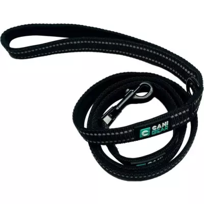 Laisse pour chien CANI GEAR 120 cm - Noir - Pratique et résistante