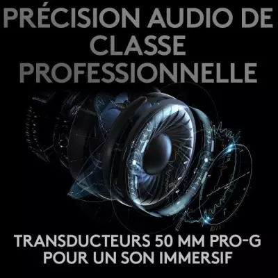 Casque gamer sans fil Logitech G Pro X - Avec micro - Noir