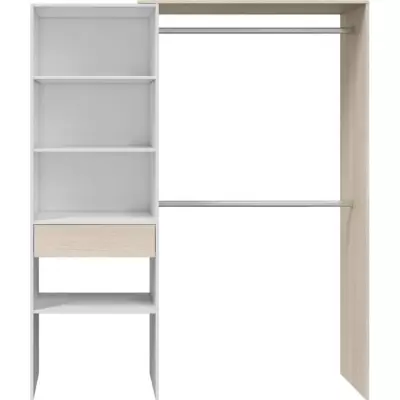 Organisez votre dressing avec style - Dressing DRESS Blanc et chêne