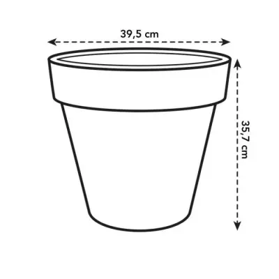Pot de fleur Pure Round 40 anthracite - Format compact