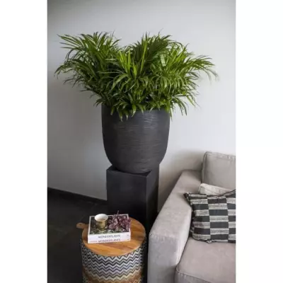 Jardinière Nature Rib Noir 54 x 52 cm - KBLR935 Jardinière Nature Rib Noir 54 x 52 cm - KBLR935