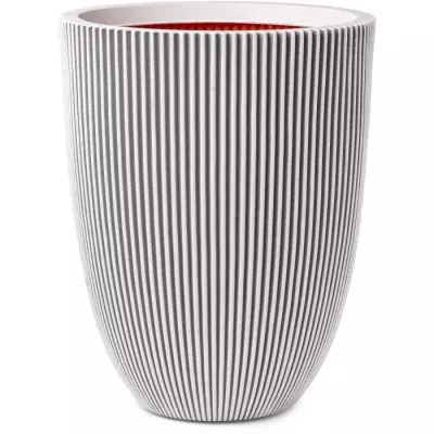 Cache-pot élégant Capi Vase Groove 46x58 cm Ivoire